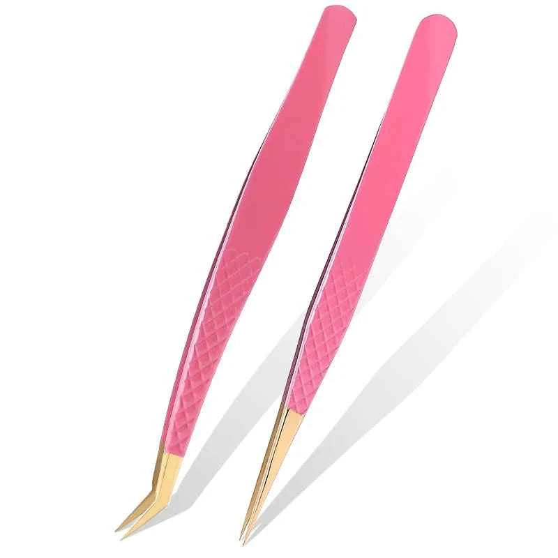 New 1Pc Eyelash Tweezers Anti-static Non-magnetic Professional Pincet 3D Eyelash Extension Tweezer 100% Closure Makeup Tool