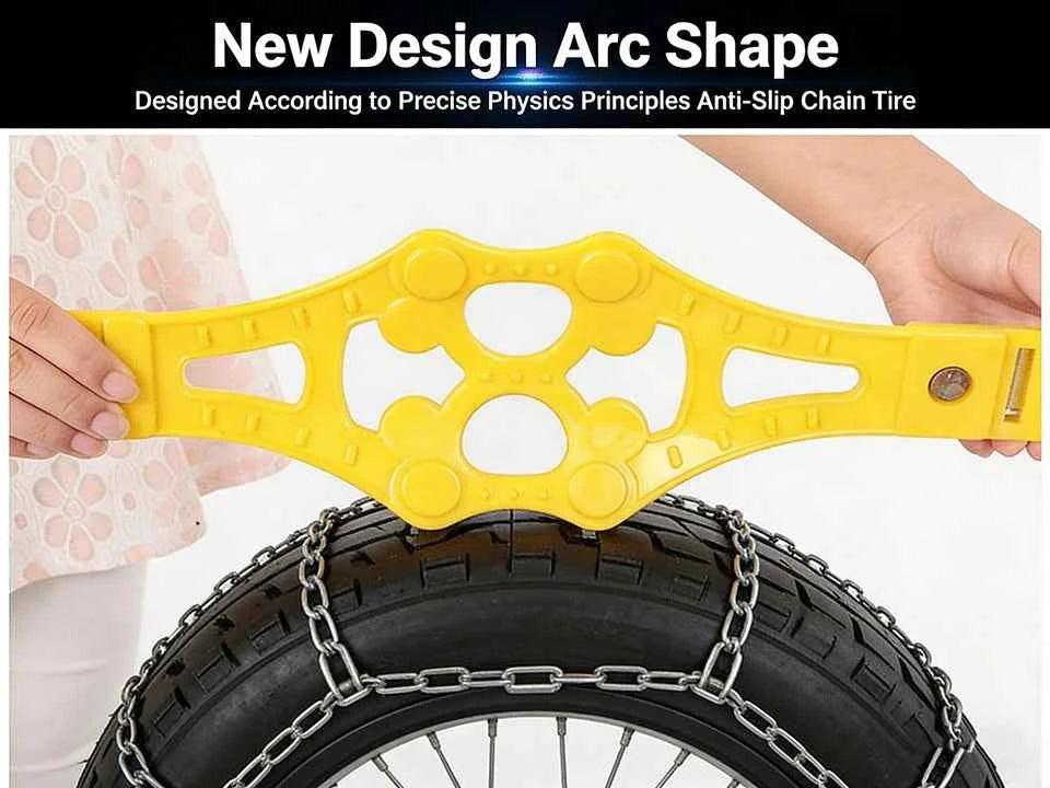 Car Snow Chains Universal Easy Install Tire Anti-Slip Chains for SUV Sedan Ice Snow Muddy Road Durable Emergency Traction Chains