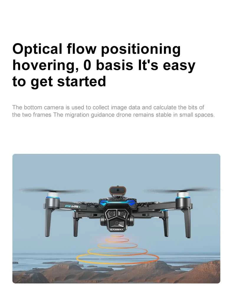 New D13 RC Drone 4K Professional HD Triple Camera 5G WIFI FPV Dron 360° Obstacle Avoidance Brushless Large Screen Quadcopter Toy The jack market .AU The jack market .AU Drones $ 128 14:29#D13-Screen Drone