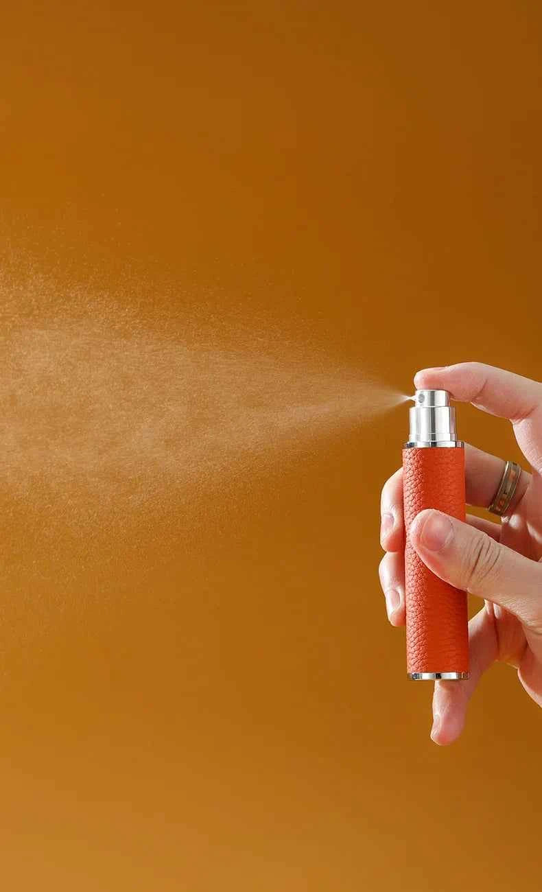 Luxia Portable Perfume Atomizer - Refillable 10ML Leather Travel Spray Bottle
