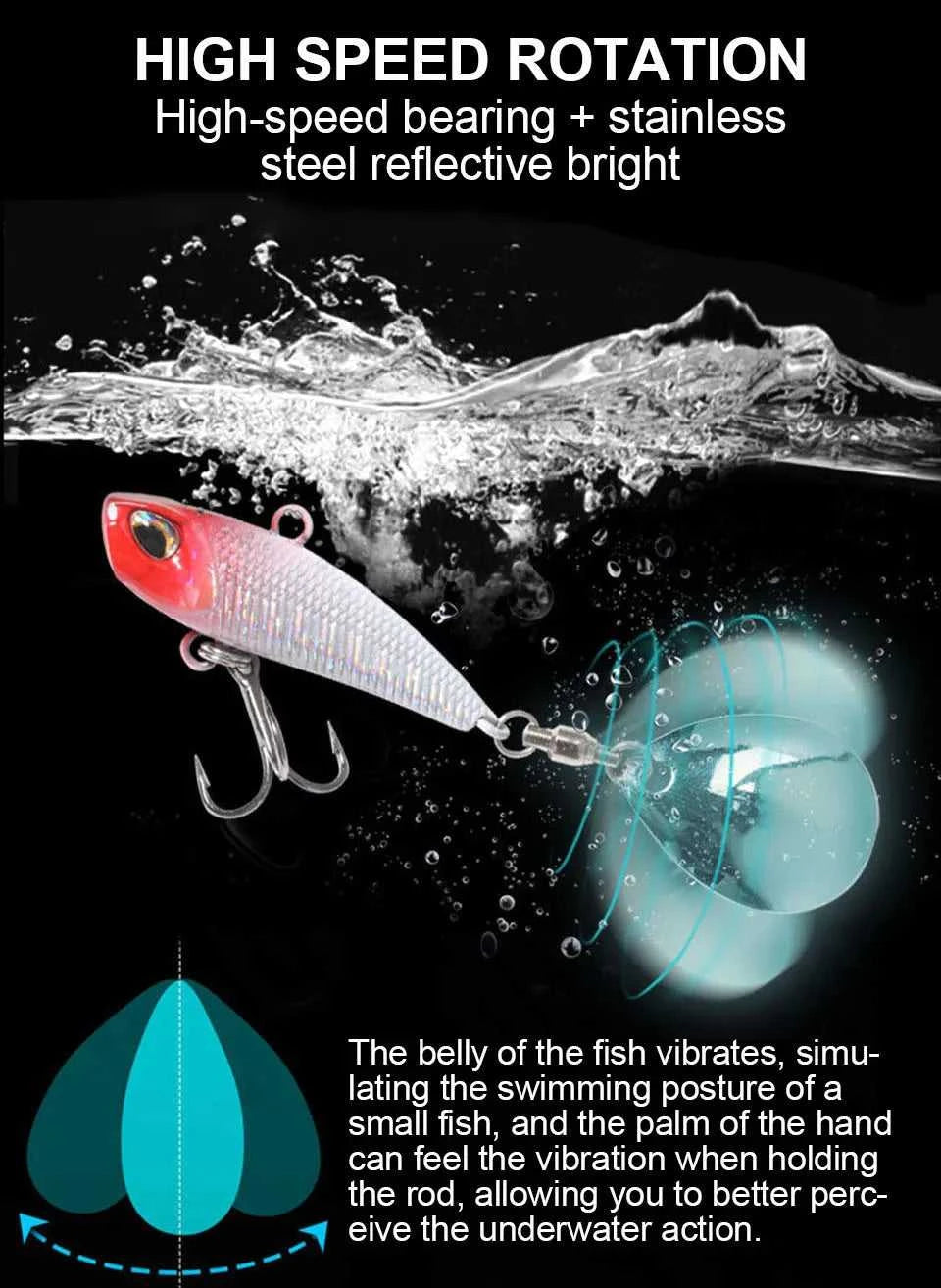 WALK FISH 7g 11g 15g 21g Spinner Bait Metal VIB Fishing Lure Rotating Tail Vibration Sequins Japan Wobbler Trolling Bait Pesca The jack market .AU The jack market .AU Fishing Gear $ 21 14:200503829#F 6;5:200661828#35mm 15g
