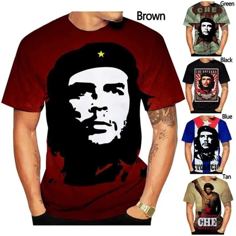 Che Guevara T-Shirt Men 3D-printed Summer Casual Short Sleeve Plus Size Tee Top Full Print Men T Shirts Streetwear Ropa Hombre The jack market .AU The jack market .AU Men Fashion $ 26 14:771#F202412031528599;5:100014066#XS