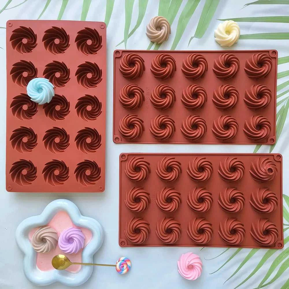 15 Hole Windmill Flower Shape Silicone Chocolate Mold DIY Ice Tray Multi-function Kitchen Baking Tools French Dessert Cake Mold The jack market .AU The jack market .AU Home $ 25 14:200004889#DGMJ040-5