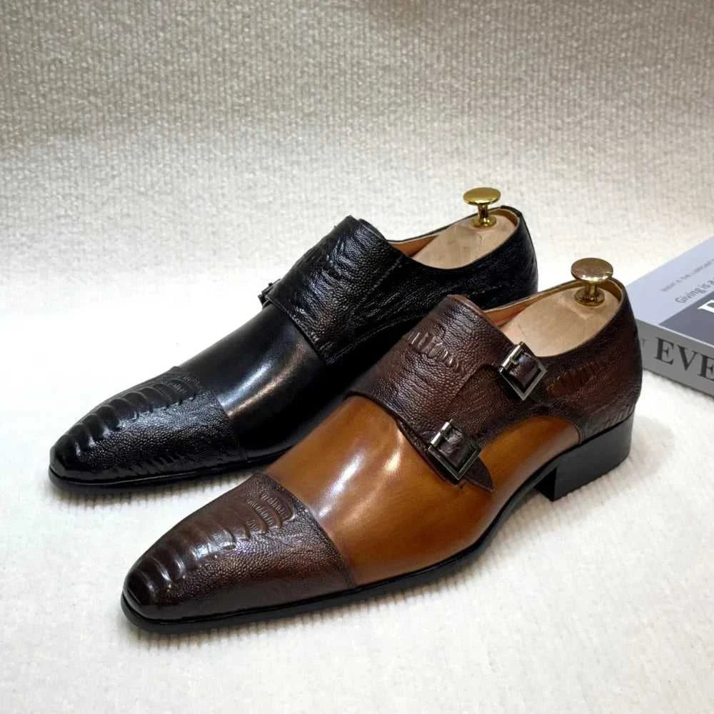 Men's Handmade Brown Monk Shoes Double Buckle Genuine Cow Leather Luxury Wedding Business Formal Basic Men's Footwear The jack market .AU The jack market .AU Step Up Your Style: Trendy Shoes for Every Occasion! $ 132 14:193#black;200000124:200000364