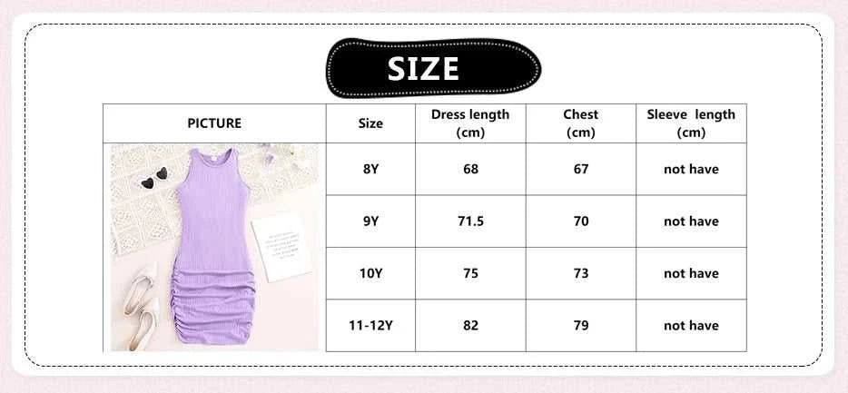 2024 Summer Girls Purple Sleeveless Vest Dress Preppy Style Outifits Holiday Vacation Party Daily Casual Cute Sporty style