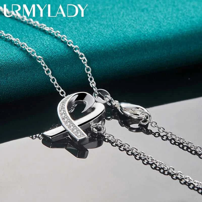 URMYLADY 925 Sterling Silver Heart AAAAA Zircon 18 Inch Pendant Necklace For Women Wedding Engagement Fashion Jewelry Gifts The jack market .AU The jack market .AU Jewellery & Chains $ 56 200000639:200661028