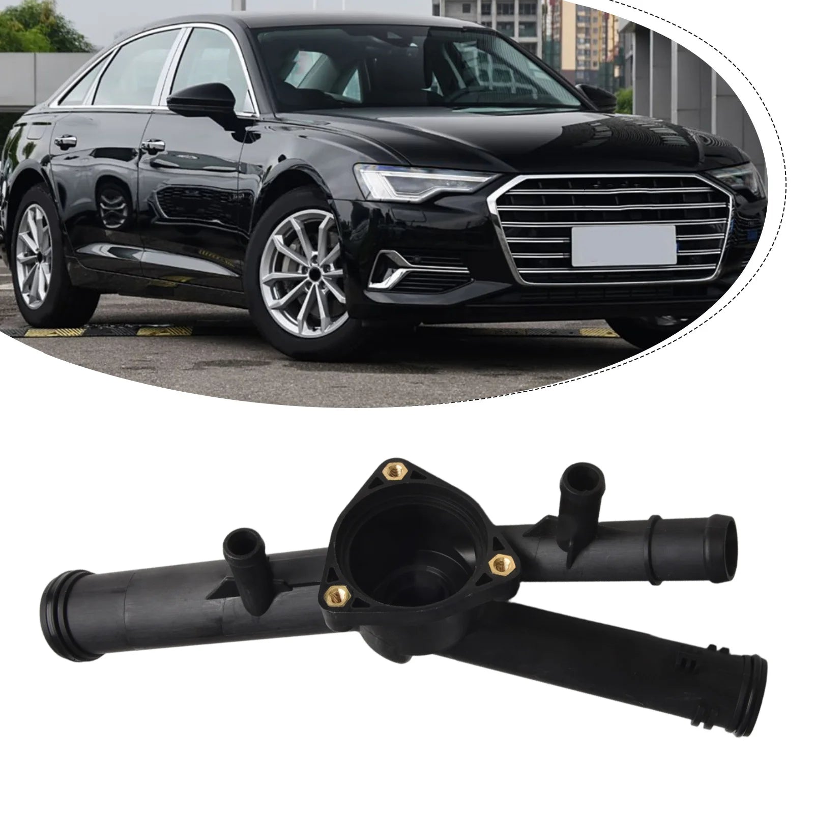 Car Engine Coolant Thermostat Housing For Q7 For Passat For Touareg OEM Part Number 03H121117A Replacement Car Accessories