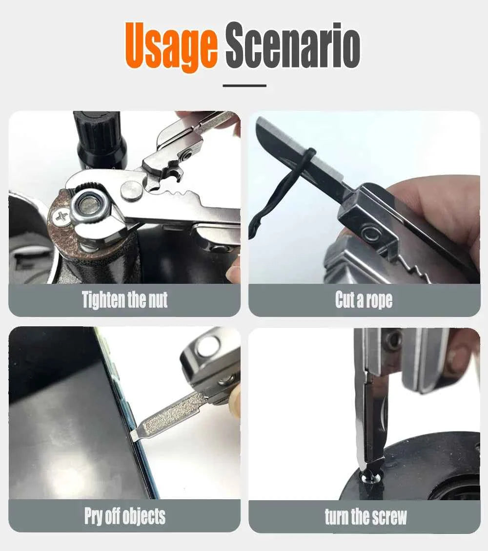 MiniPro Multi-Tool: 10-in-1 Folding Pliers & Screwdriver Kit for Outdoor Adventures