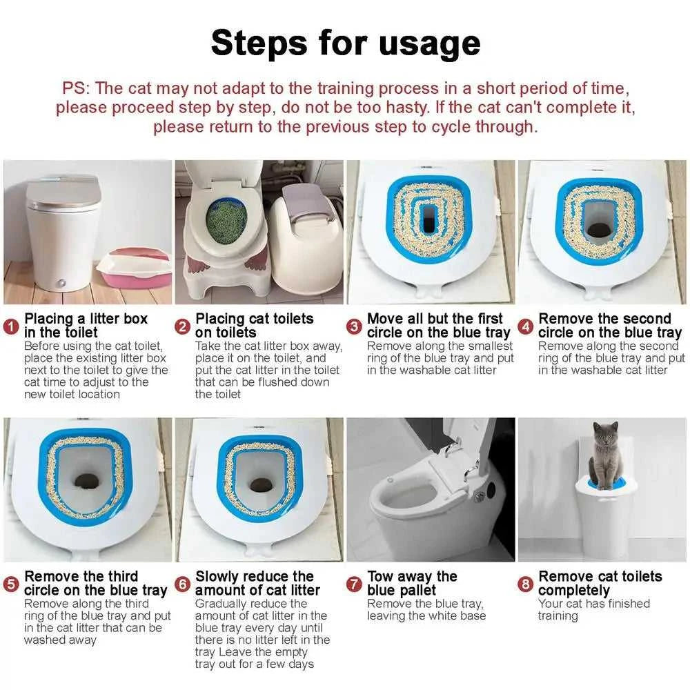 Universal Cat Toilet Training Kit With Any Cat Reusable Cats Dogs Potty Training Seat Pets Cleaning Cats Training Product The jack market .AU The jack market .AU Home $ 51 14:173#Blue;200007763:201336100
