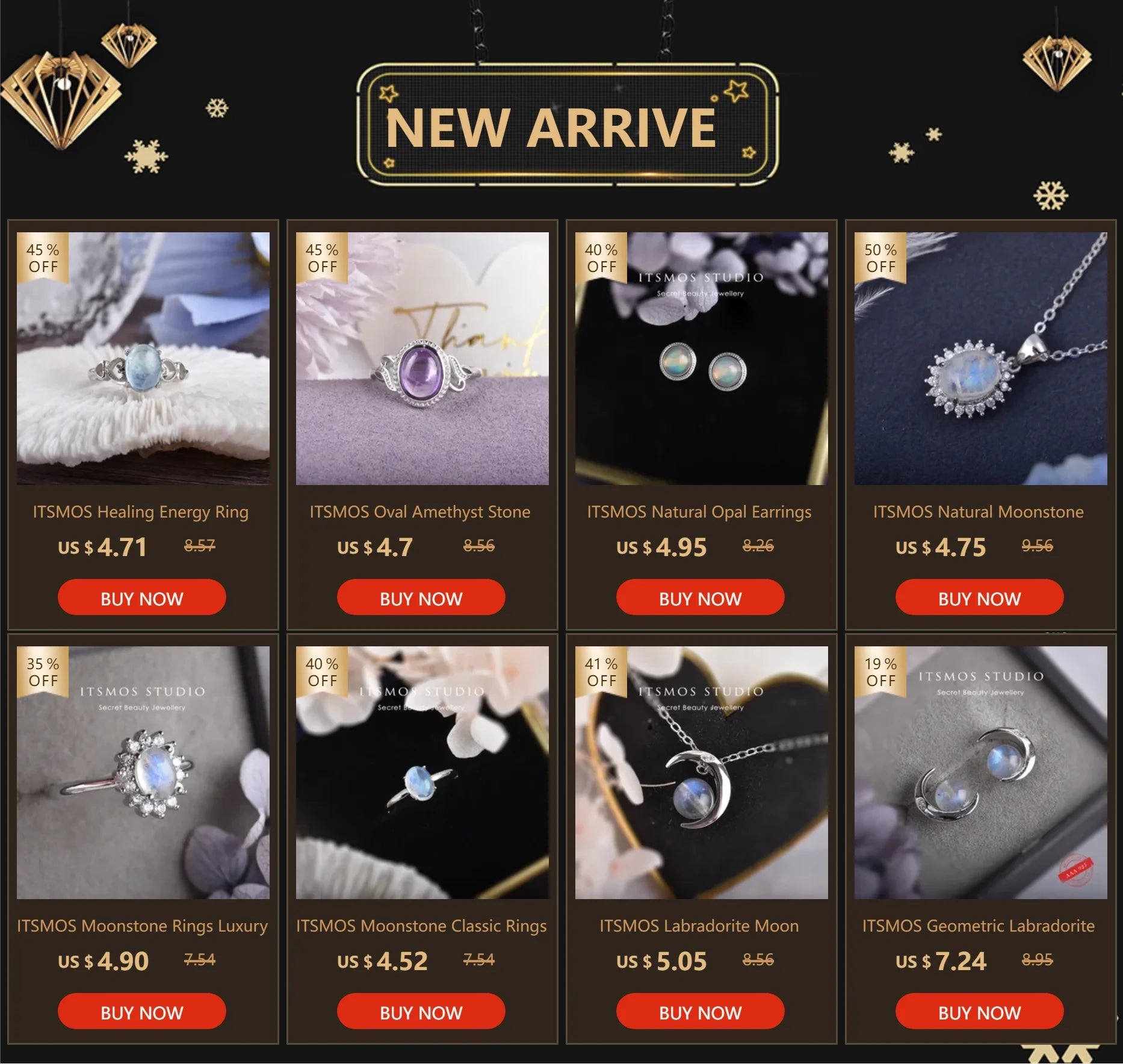 ITSMOS Precious Tanzanite Mystery Leaf Rings Natural Gemstone Purple Daily Women Rings Fresh Jewelry for Women Energy Gift The jack market .AU The jack market .AU Jewellery & Chains $ 67 <none>