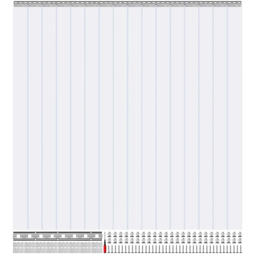 SucceBuy 96" x 96" Strip Curtain 0.08" Thickness Clear Smooth Plastic Door Strips PVC Curtains for Warehouses Walk in Freezers The jack market .AU The jack market .AU Home $ 172 14:202010806#96 x 96in;200007763:201336104