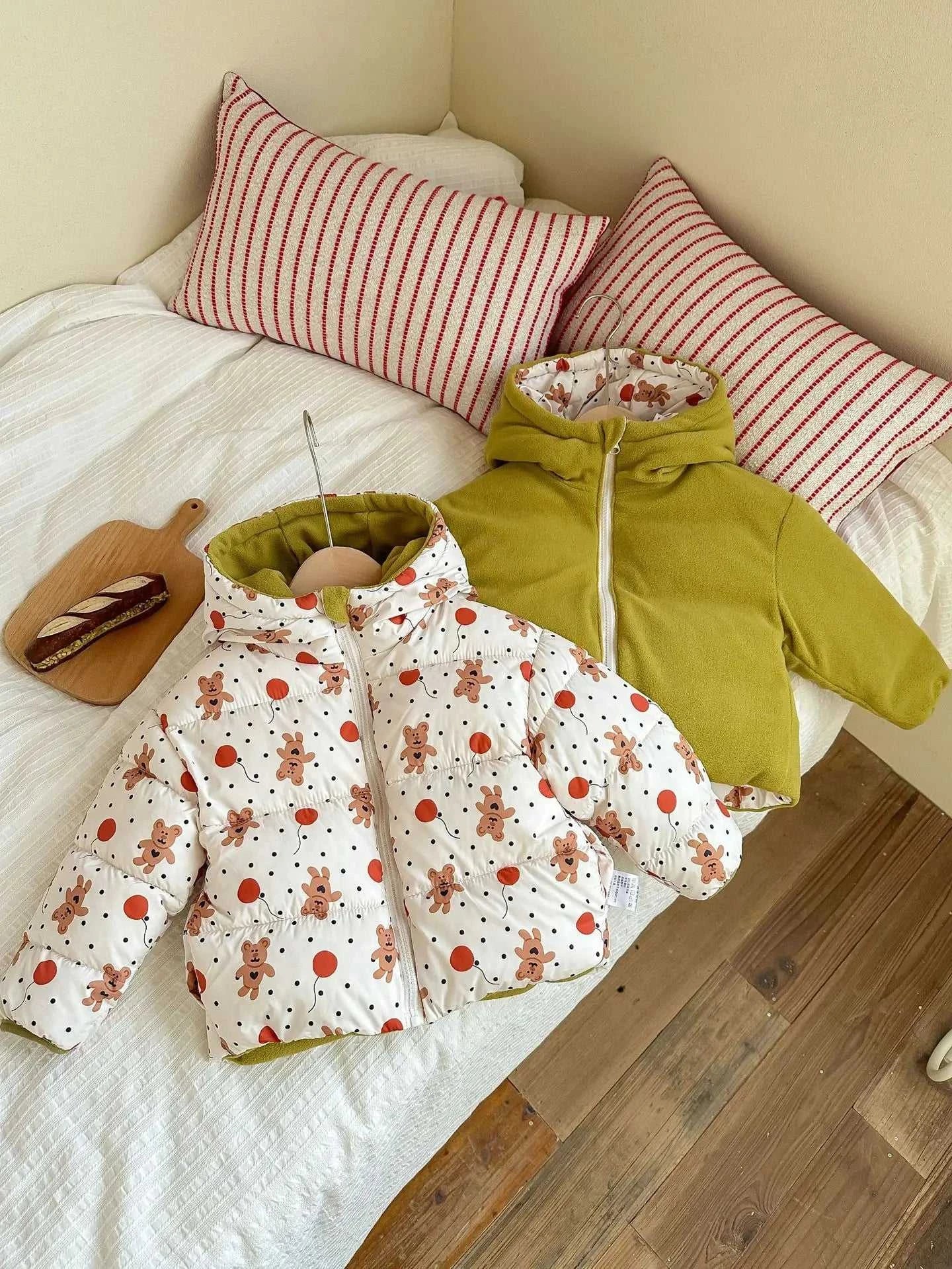 New Double-sided Down Cotton Jacket with Hooded Jacket for Children's Thickened Plush Children's Short Jacket The jack market .AU The jack market .AU Mum & Kids: Essential Products for Every Family $ 52 14:771#1;200000463:200004188