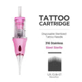 10pcs PMU Universal Disposable Tattoo Needle Cartridges round Liner Sterilized Safety Needle 0.18/0.25/0.30mm for Tattoo Artists