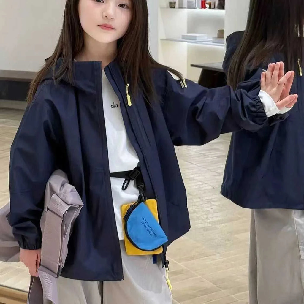 4-12Y Children's Navy Blue Spring Autumn Coat 2025 New Style Soft Windproof jackets for Girls Teenager Casual Loose Hooded Top The jack market .AU The jack market .AU Mum & Kids: Essential Products for Every Family $ 45 14:1063;200000463:200004191#120cm(for 105-115cm)