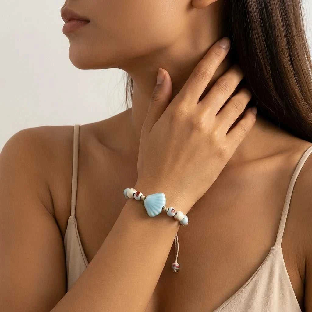 Bohemia Cute Ceramic Starfish Beads Bracelet For Women Handmade Braided Rope Beaded Bracelets Summer Beach Party Charm Jewelry The jack market .AU The jack market .AU Jewellery & Chains $ 46 200001034:361188#BR26Y0107-3