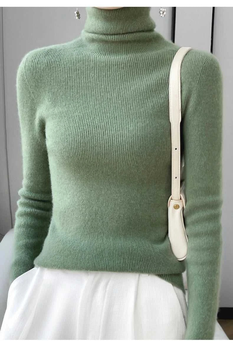 100% Merino Wool Long-sleeved Turtleneck Pullover Women's Autumn Winter Slim Sweater Basic Women's Clothes Cashmere Sweater The jack market .AU The jack market .AU Woman Fashion $ 75 14:1052#black;200007763:201336100;5:4182