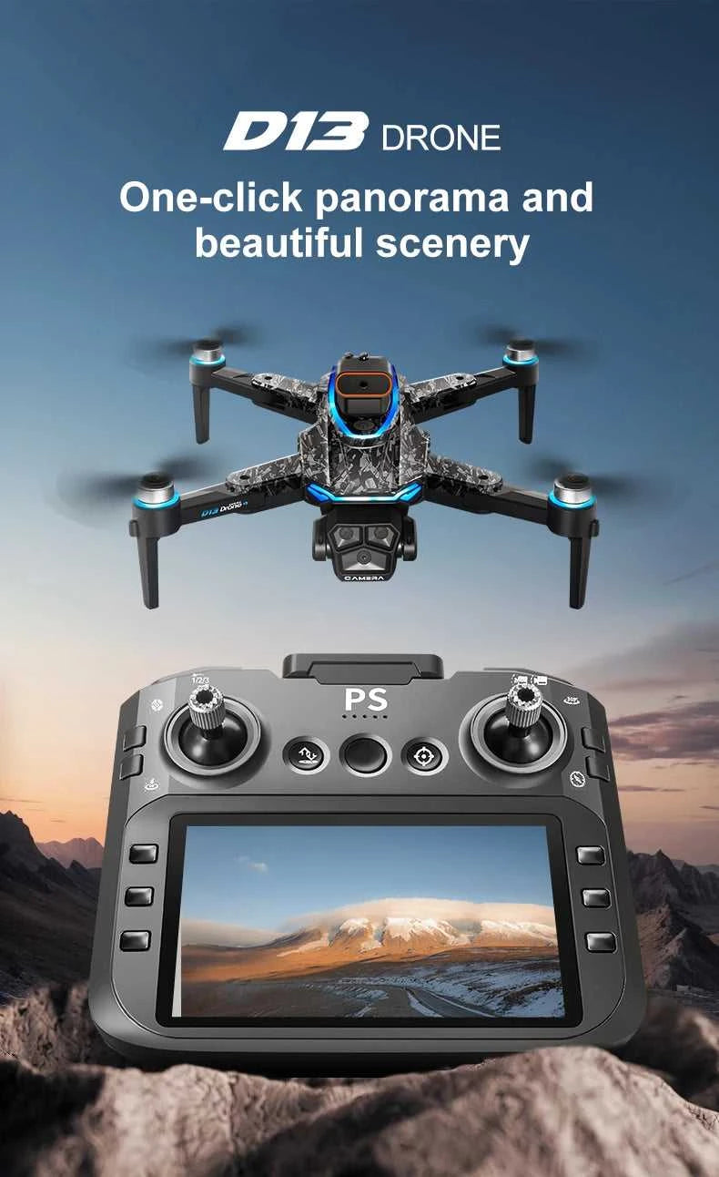 New D13 Drone 4K Professional HD Triple Camera 5G WIFI FPV Dron 360° Obstacle Avoidance Brushless Large Screen RC Quadcopter Toy The jack market .AU The jack market .AU Drones $ 123 14:173#D13-Screen Drone