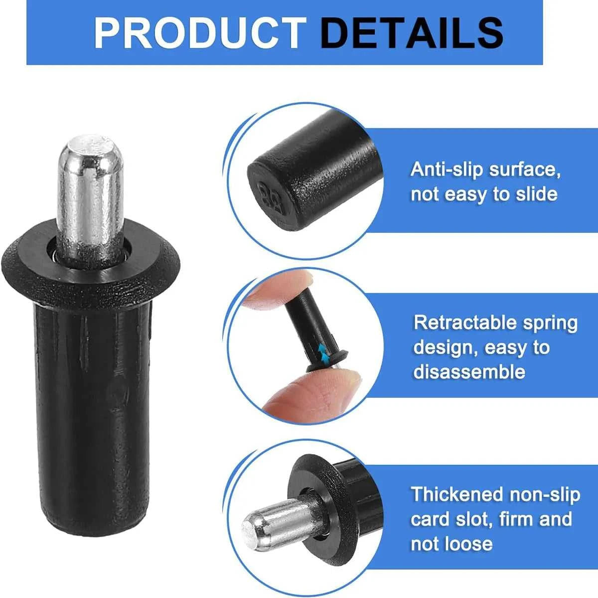 100Pc Large Black Iron Shutter Louvers Blind Repair Pins Spring Loaded Plantation Shutter Replacement Pins Bolt Window Door Home The jack market .AU The jack market .AU Home $ 66 14:201504126#100Pcs