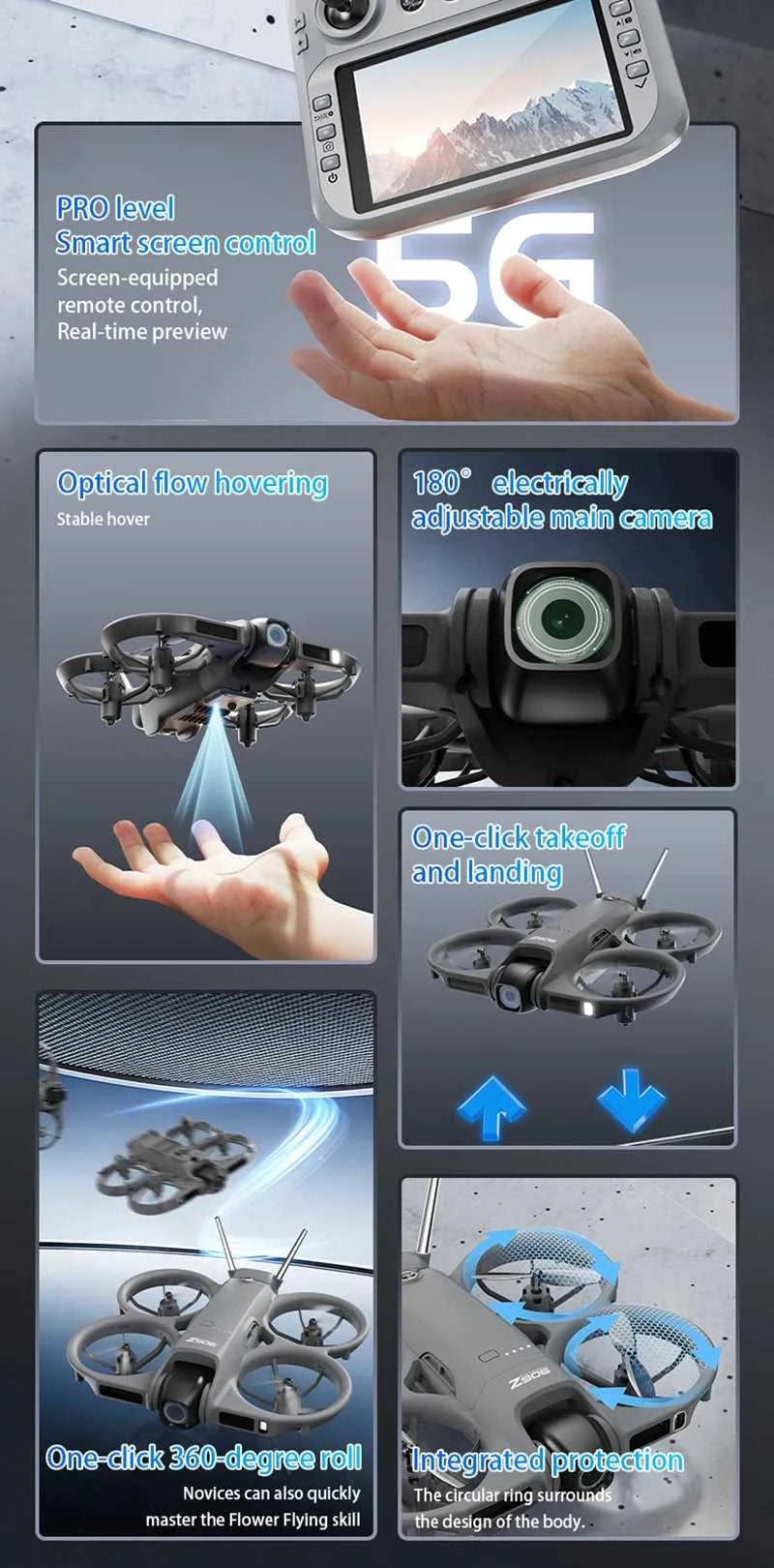 Xiaomi Drone 4.3-inch Large Screen 8k High-definition Aerial Photography Obstacle Avoidance Remote Control Quadcopter UAV The jack market .AU The jack market .AU Drones $ 107 14:29#Black
