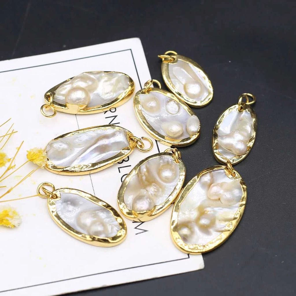 New Fashion Natural Shell Pendant Oval Mother of Pearl Charms Bead for Jewelry Making DIY Necklace Earring Accessories Gift 1pc The jack market .AU The jack market .AU Jewellery & Chains $ 52 200001033:361188#18x22-22x24mm