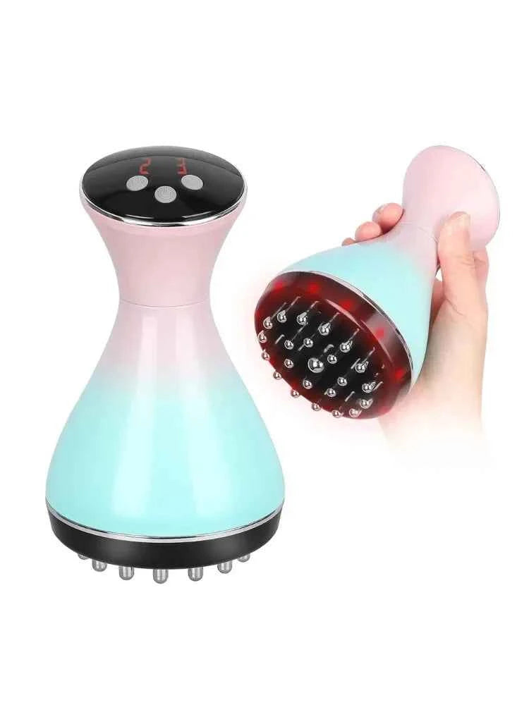 Electronic Meridian Brush Gua Sha Scrapping Massager Tool Anti Cellulite Magnet Therapy Infrared Heat Slimming Fat Burner Fat