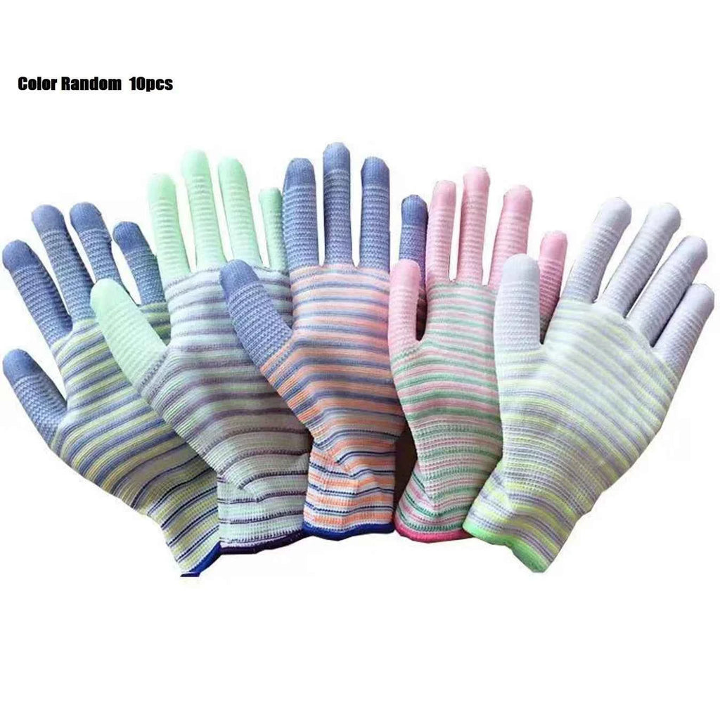 Zebra Stripe Work Gloves - 10PCS Anti-Slip & Wear-Resistant for Men & Women - Ultimate Labor Protection