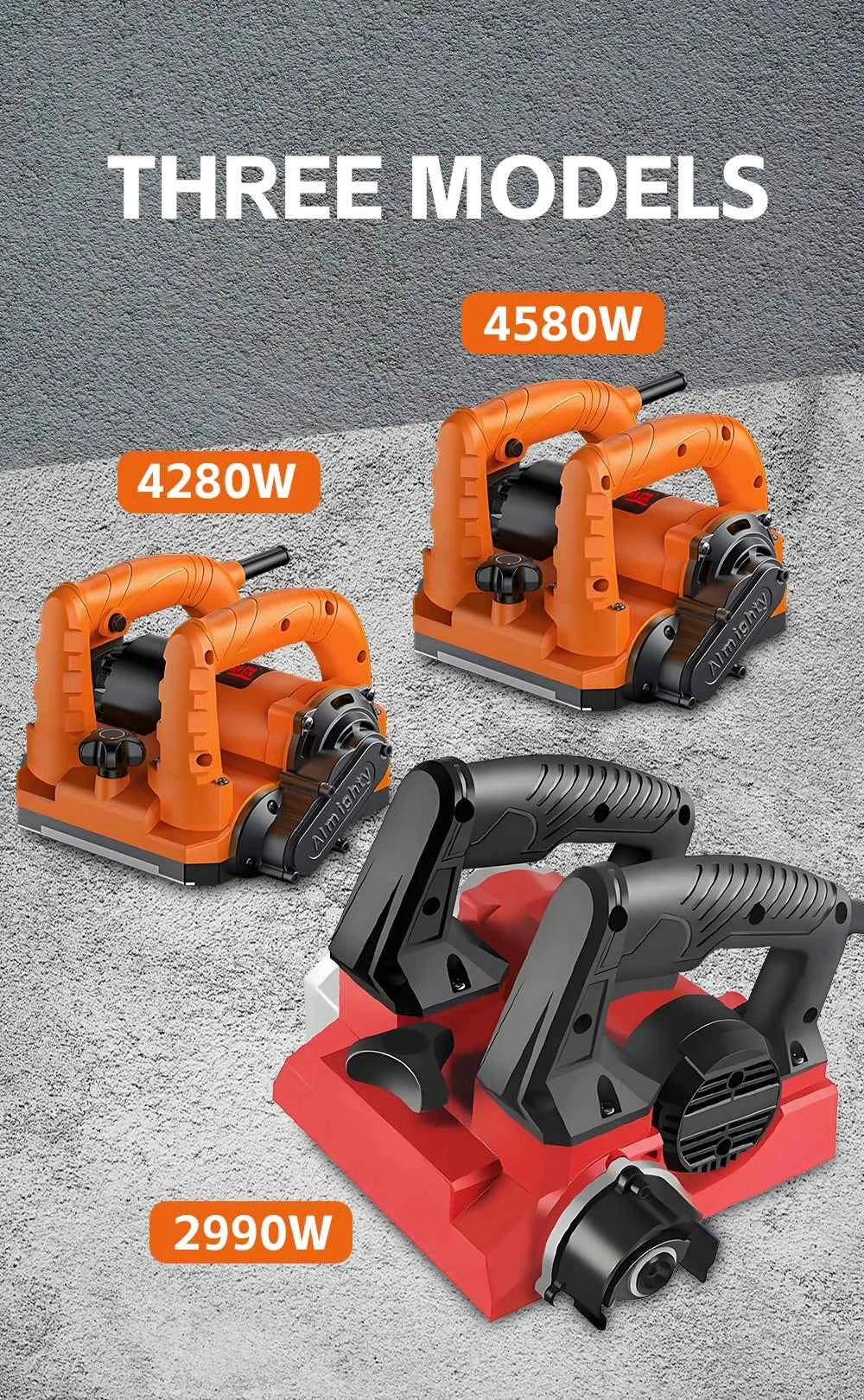 Electric Wall Planer High Power Shovel Machine Shoveling Putty 2990W/4280W/4580W Planer for Concrete Whitewash Wall Renovation