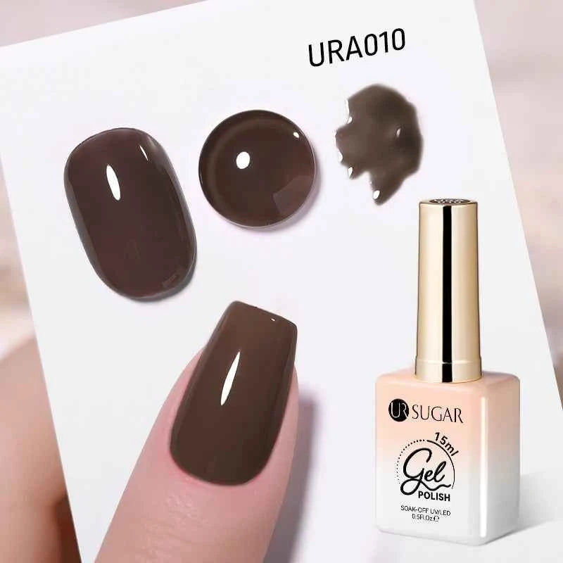 UR SUGAR 15ml  Autumn Winter Red Cat Magnetic Gel Nail Polish White Dopamine Nail Sparkling Glitter Soak Off UV LED for Manicure
