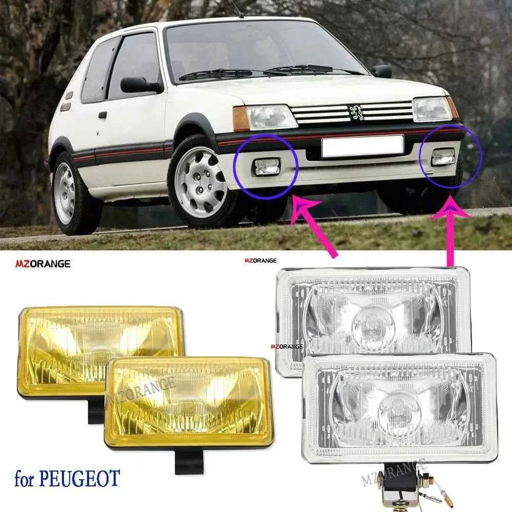 1pc Fog Light  for PEUGEOT 205 GTI CTI 106 306 Mi16 H3 Halogen Spotlight Front Driving Light Fog Lamp Headlight accessories