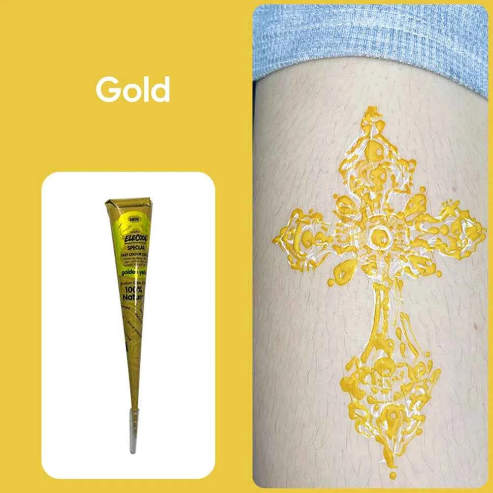 Henna Magic Henna Cones - Vibrant Indian Body Art Paste for Stunning Temporary Tattoos