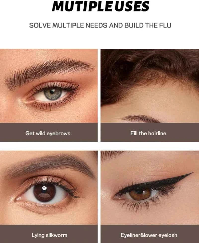 High Quality 24 Hour Four Forks Natural Water Resistant Liquid Eyebrow Pen Makeup Non-Blotting 4-Split Eyebrow Pencil Cosmetics