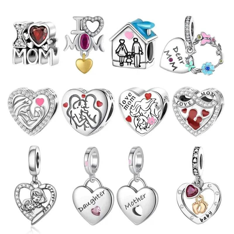 1 Pcs 925 Sterling Silver Family Jewelry Mother And Daughter Diy Pendant, Suitable For Women's Bracelets DIY Making jewelry The jack market .AU The jack market .AU Jewellery & Chains $ 50 14:202619806#S925