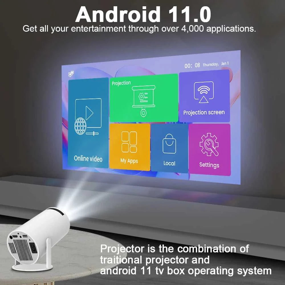 Magcubic HY300 Pro 4K Projector 260ANSI Android 11 Portable Projector Dual WiFi6 BT5.0 Outdoor Cinema Home Theater Support 720P The jack market .AU The jack market .AU Accessories Electronics $ 2119 14:201441169#HY300-White;200007763:201336106;200009209:201447605