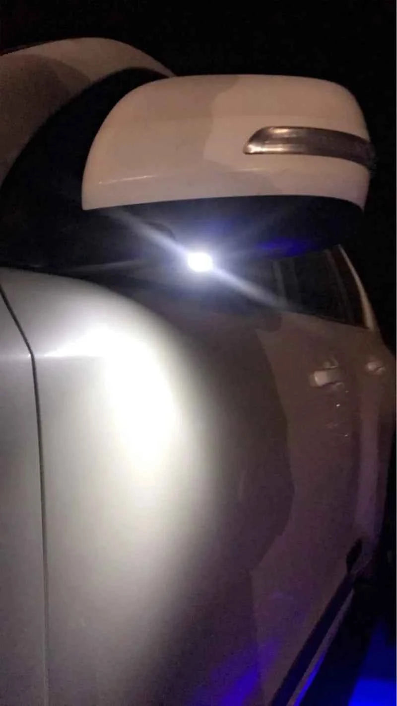 Mini size DIY Aluminum Alloy Parking Radar design led Eagle eye light for Car Side Mirror Puddle lamp Under Rearview glass light