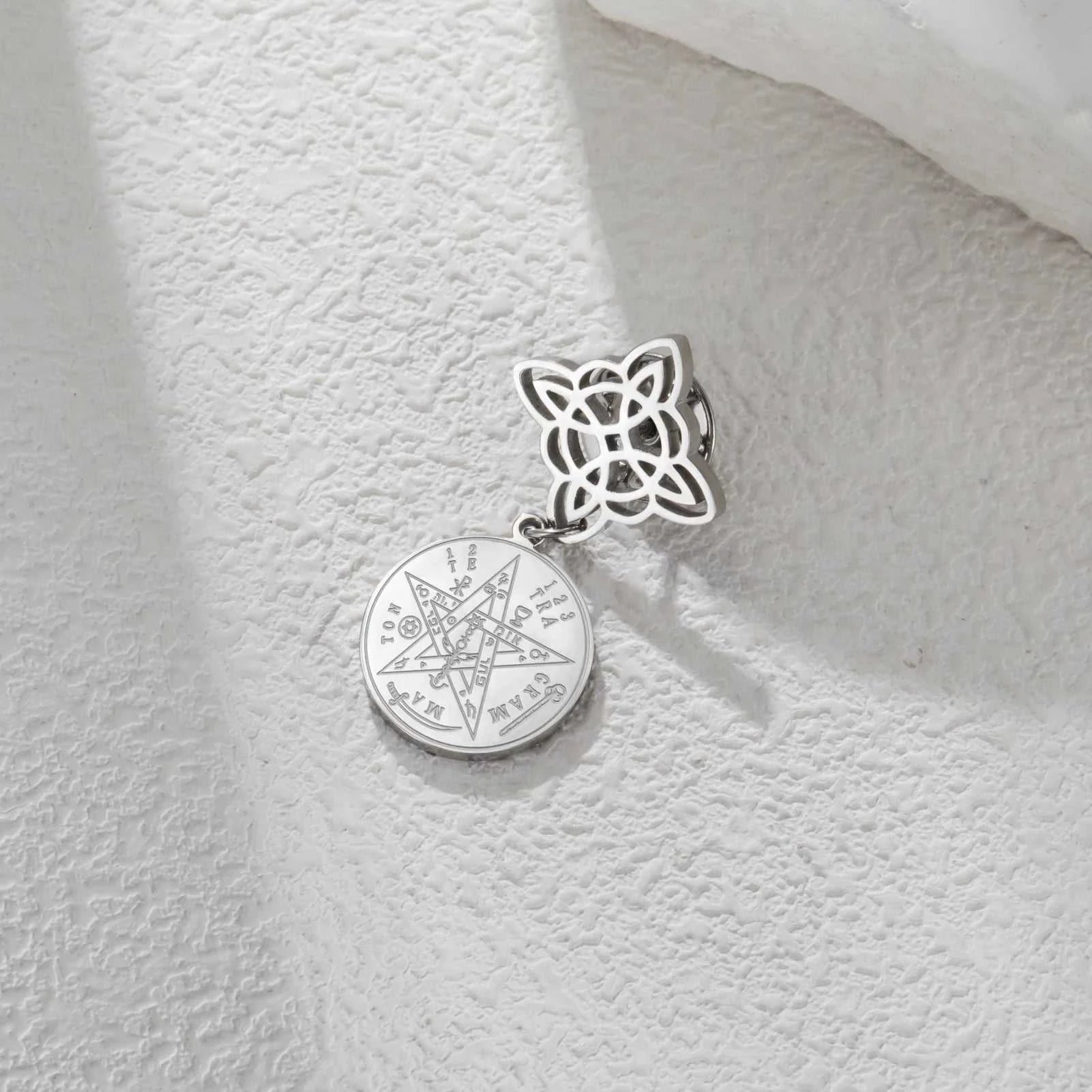 Witch Knot Tetragrammaton Pentagram Badge Pins Stainless Steel Brooch for Women Men Amulet Accessories Witchcraft Jewelry Gifts The jack market .AU The jack market .AU Jewellery & Chains $ 47 200001033:350853#A Steel Color