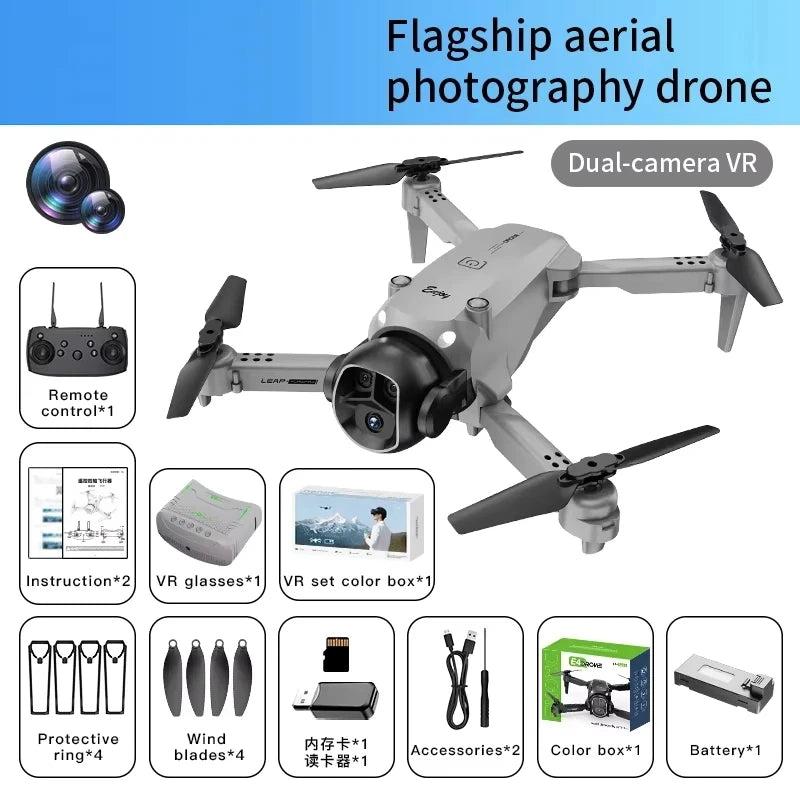 Lenovo E4 Drone 8K Aerial HD Gradient Flowing Light Dual-Camera Omnidirectional Obstacle Avoidance Brushless Motor GPS UAV