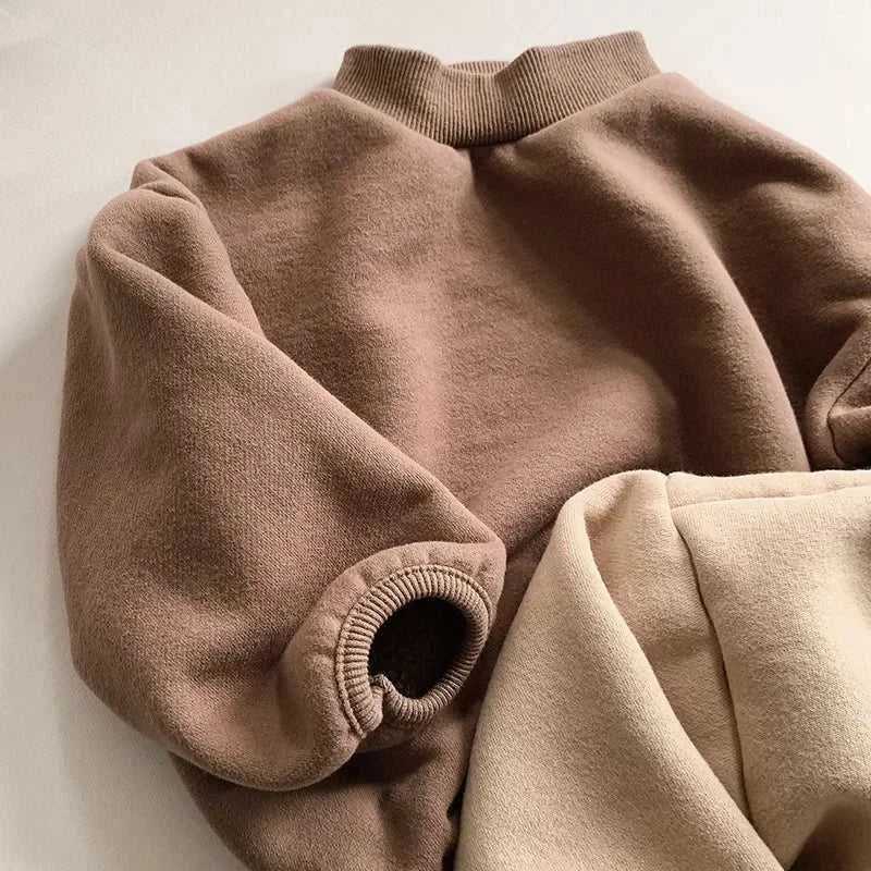 Winter New Baby Fleece Sweatshirt Boys Girls Solid Warm Pullover Plus Velvet Thick Toddler Casual Versatile Tops Kids Clothes The jack market .AU The jack market .AU Mum & Kids: Essential Products for Every Family $ 39 14:365458;200000463:200004191#110 for 4T