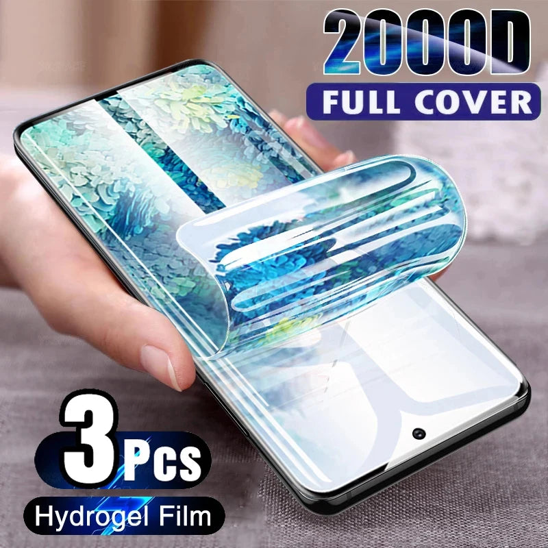 3Pcs Soft HD Clear Full Cover Hydrogel Film For OPPO Reno 3 4 5 6 7 8 8T 9 10 11 12 13 Pro Plus 5G TPU Screen Protector
