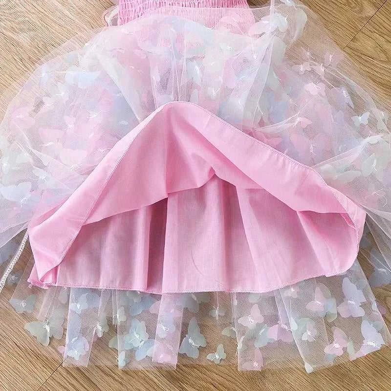 Girls Summer Elegant Dress With Large 3D Butterfly Wings Gauze Princess Dress Bow Kids Sleeveless Birthday Party Evening Dresses The jack market .AU The jack market .AU Mum & Kids: Essential Products for Every Family $ 46 14:496#dress Led lights;200000463:200004192#8T