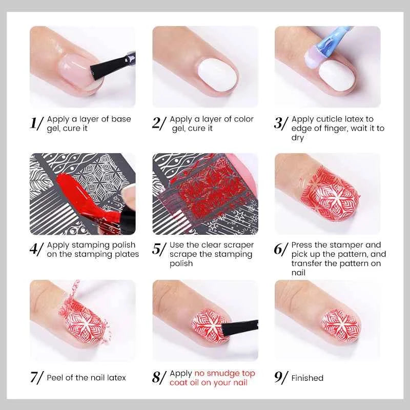 BORN PRETTY Stamping Nail Polish Set - Vibrant 10m Colors for Stunning Nail Art Designs