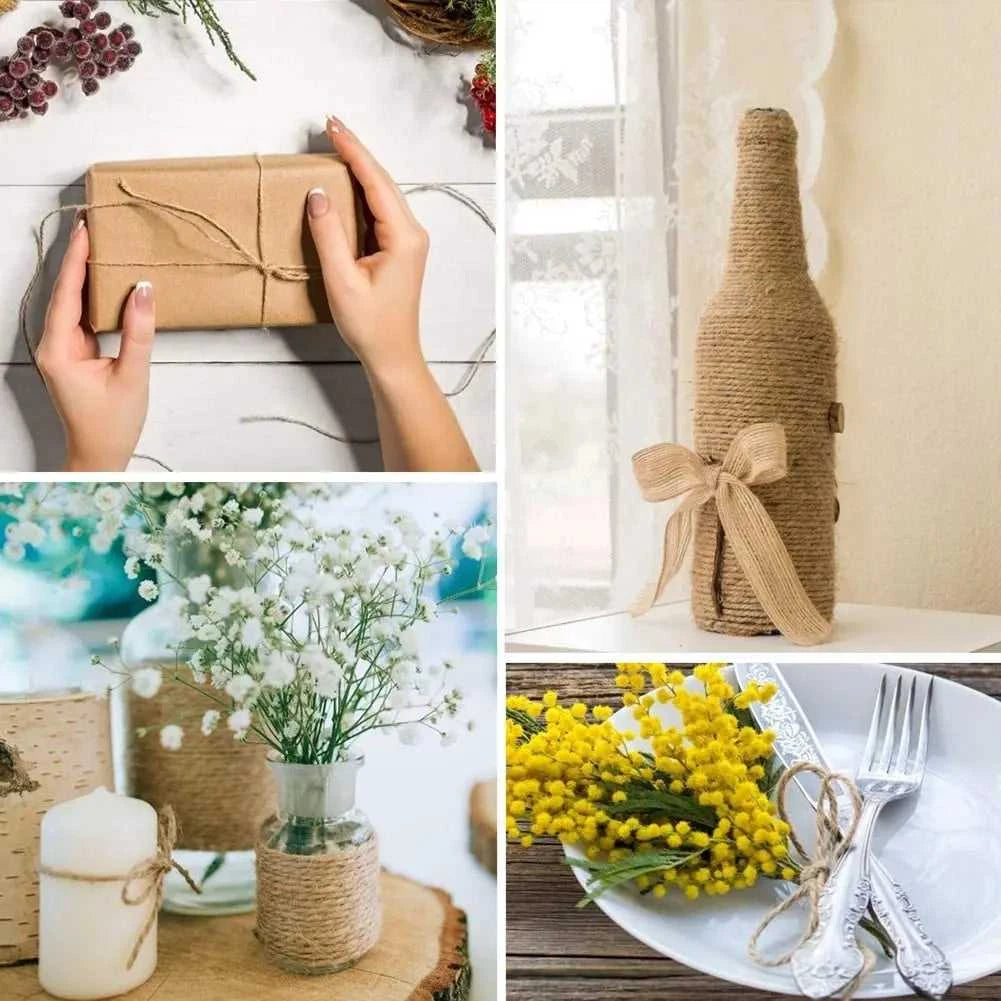 1MM 2MM Natural Vintage Jute Rope Cord String Twine Burlap DIY Crafts Gift Wrapping Jute Hemp Gardening Wedding Party Decoration The jack market .AU The jack market .AU Home $ 23 14:100006056#2mm 100meters