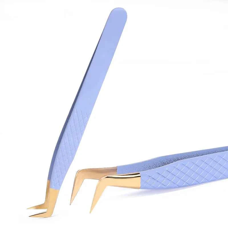 New 1Pc Eyelash Tweezers Anti-static Non-magnetic Professional Pincet 3D Eyelash Extension Tweezer 100% Closure Makeup Tool