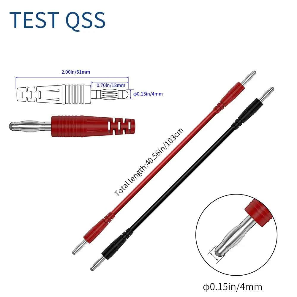 QSS Multimeter Test Leads Kit Digital Electrical Test Probes Set for Automobile Circuit Repair Wire-Piercing Needle