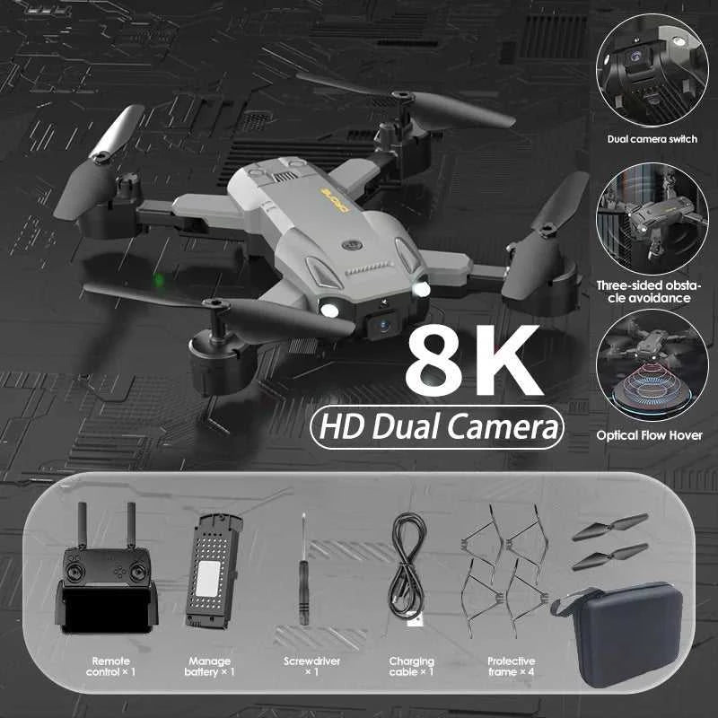 Drone 8K Professional Drones 4K HD Aerial Photography Obstacle Avoidance Quadcopter Helicopter RC Distance 3000M The jack market .AU The jack market .AU Drones $ 121 14:173#Gray Avoid Dual 8K