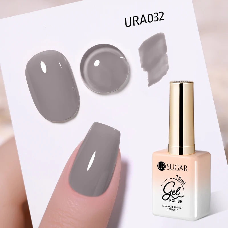 UR SUGAR 15ml  Autumn Winter Red Cat Magnetic Gel Nail Polish White Dopamine Nail Sparkling Glitter Soak Off UV LED for Manicure