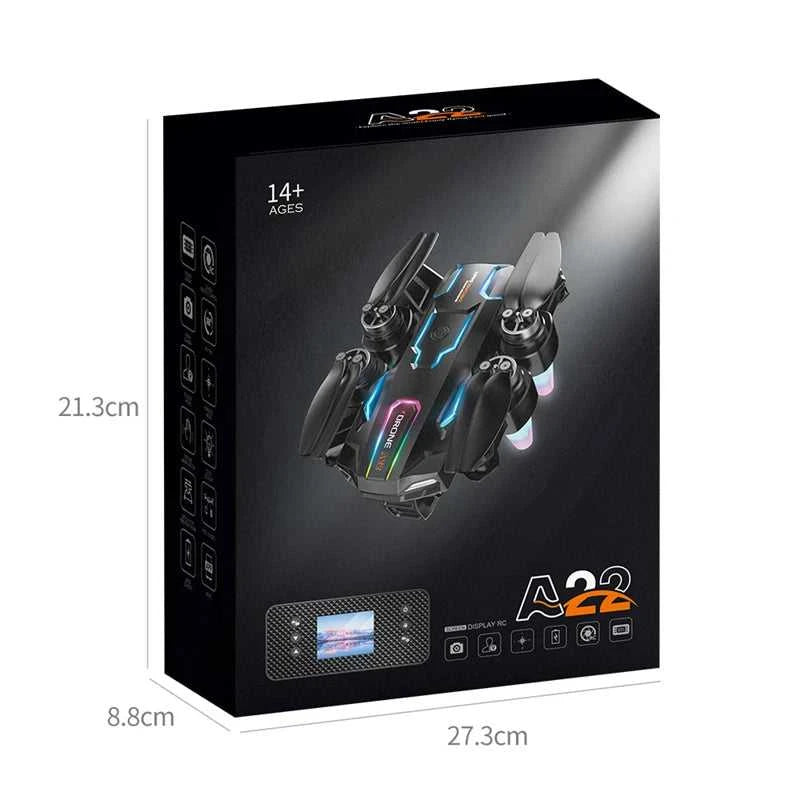 New A22 Drone Aerial 8K HD Dual-Camera GPS Brushless Motor Optical Flow Hovering With Screen Remote Control Folding Drone The jack market .AU The jack market .AU Drones $ 57 14:175#Parking-Apron-Blue