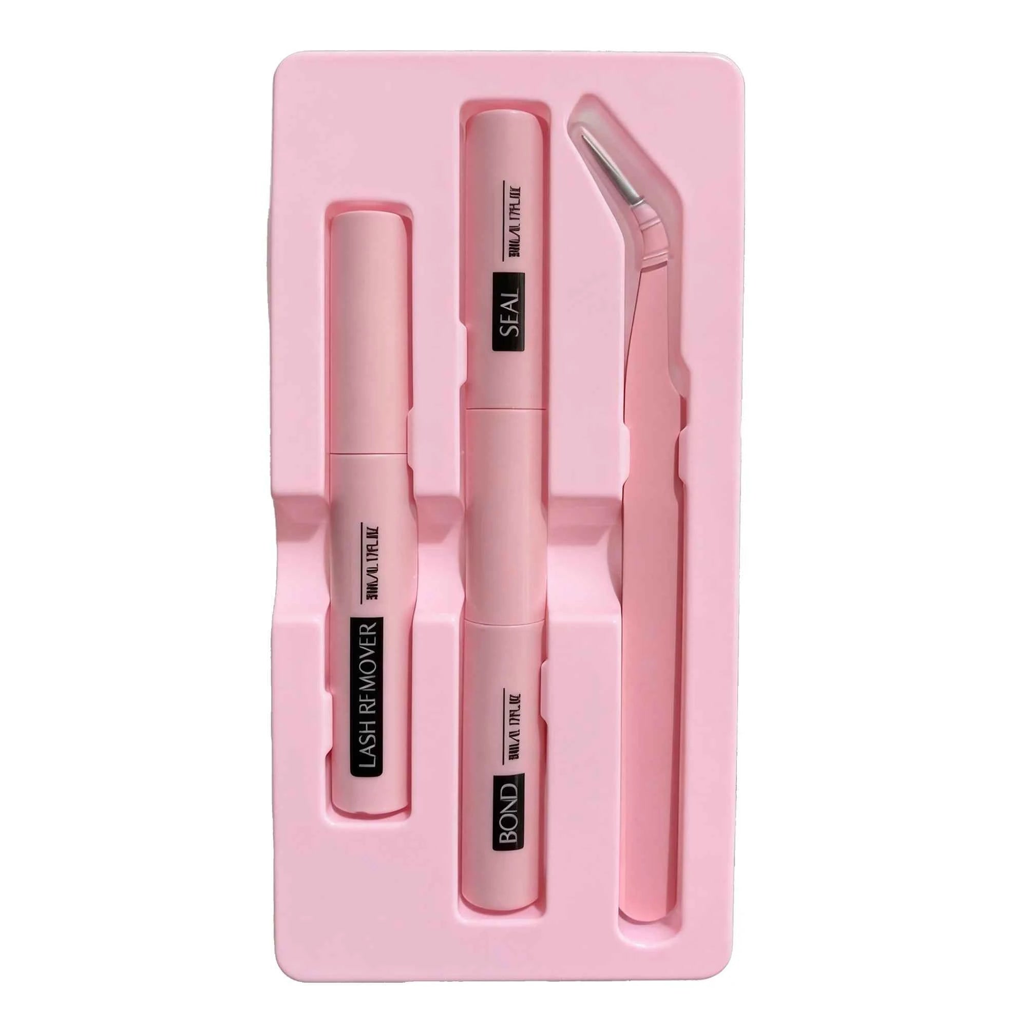 LuxeLash Eyelash Glue Kit - Long-Lasting Bond & Seal + Lash Remover + Precision Tweezers for Flawless Home Application
