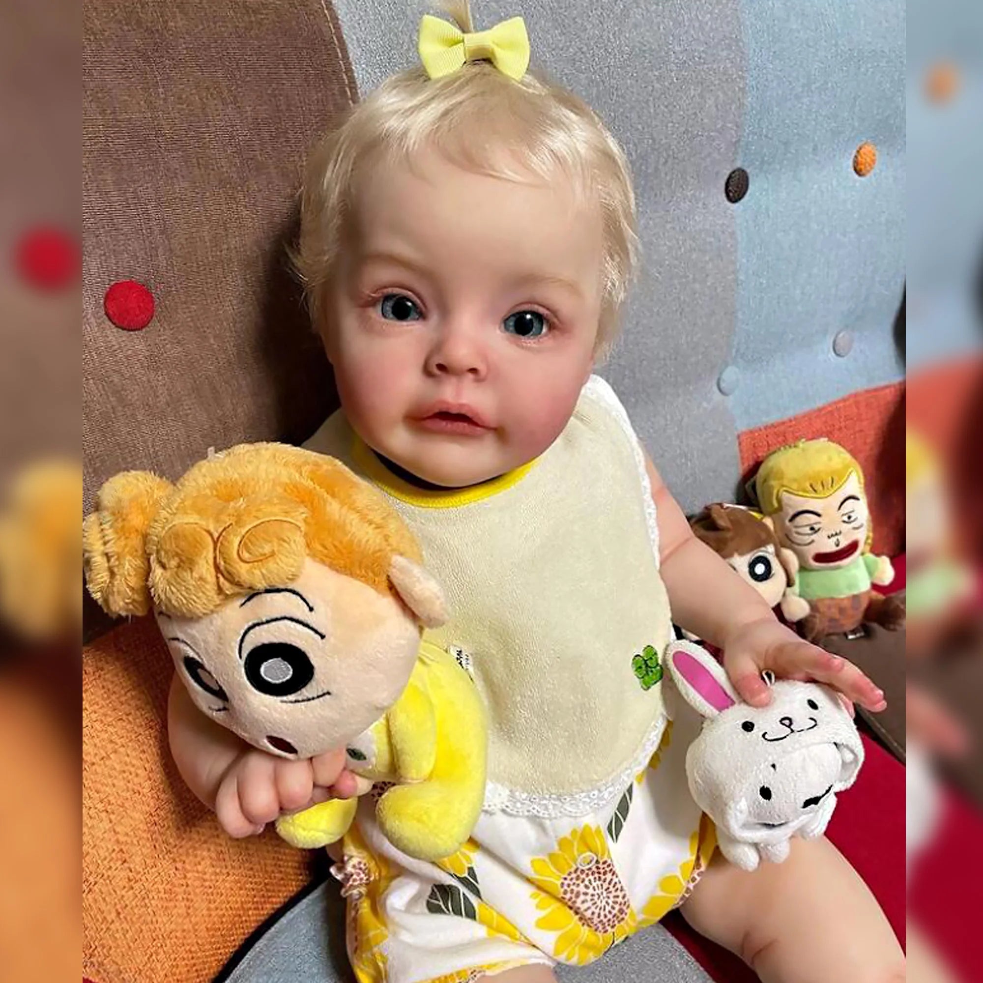 Reborn Dolls 18 Inch Sue-sue 3D Painted Cute Bebe Reborn Doll With Rooted Hair Doll Toys For Children Muñecas Reborn