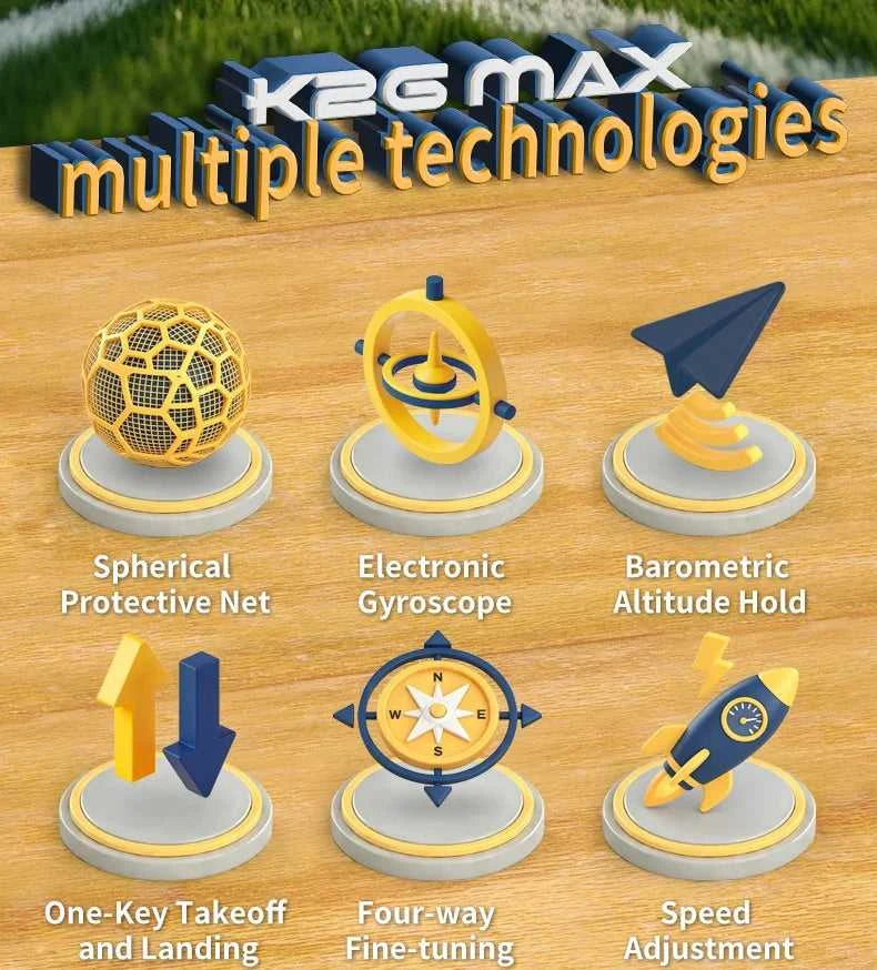 K26 MINI Air Soccer Competitive Drone | 360° Full Protection Crash-Proof | Hand Throw Takeoff No Remote Skill Birthday Gift The jack market .AU The jack market .AU Drones $ 71 14:193#K26-Red