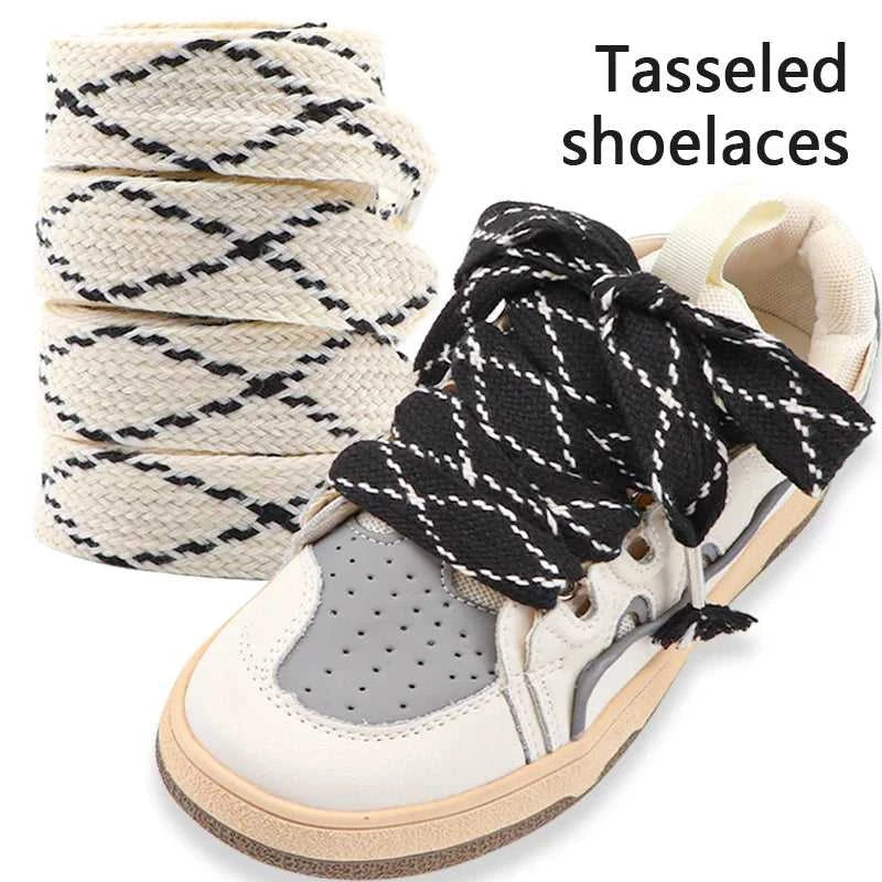 New Flat Shoelaces 2.5CM Wide Metal Head Shoelace Black Beige Sneakers Laces Shoes Accessories 120CM/140CM 1Pair Strings The jack market .AU The jack market .AU Step Up Your Style: Trendy Shoes for Every Occasion! $ 47 14:193#Black;380:200006543